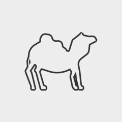 Camel vector icon illustration sign