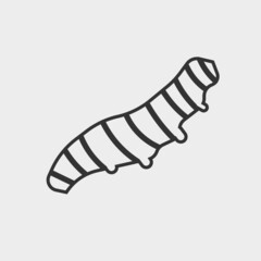Caterpillar vector icon illustration sign
