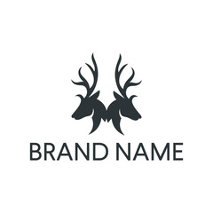 deer logo design vector template