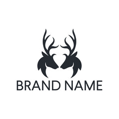 deer logo design vector template