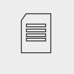 Document vector icon illustration sign