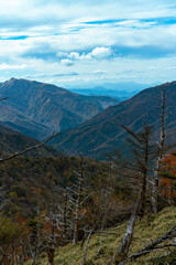 Fall mountain trekking in Japan