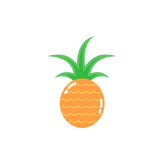 Pineapple icon, Fruit icon, Vector and Illustration.