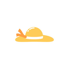 Cartoon straw hat icon, Vector and Illustration.