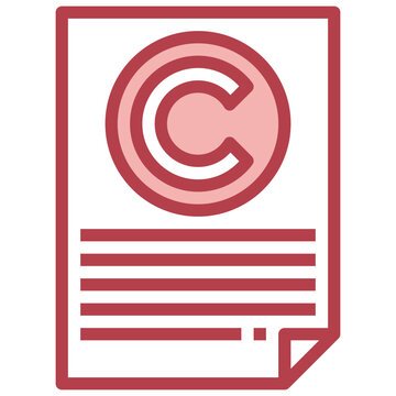 DOCUMENT Red Line Icon,linear,outline,graphic,illustration