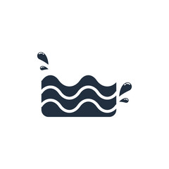 Ripple waves icon, Vector and Illustration.