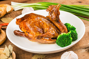 A Chinese delicacy: soy sauce chicken