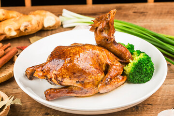 A Chinese delicacy: soy sauce chicken