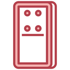 DOMINNO red line icon,linear,outline,graphic,illustration