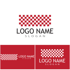 Race flag icon, simple design illustration vector