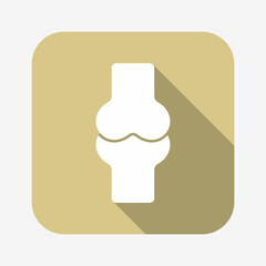 Human bone joint. Bones and structure.Medicine and anatomy. Anatomical structure of human. Flat icon for websites, app.