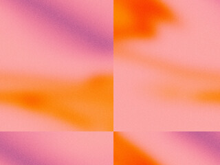 Grainy texture bright gradient background Abstract offset pink orange purple backdrop Futuristic retro design - obrazy, fototapety, plakaty