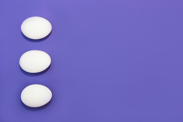 decorative white festive easter eggs