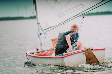 child on a yacht