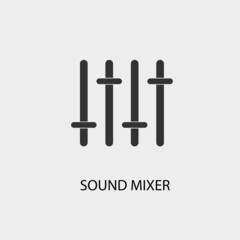 Sound mixer system vector icon illustration sign
