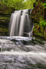 Naklejka premium Sgwd Ddwli Isaf Waterfall