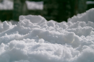 land is covered by white snow in Resunga. 