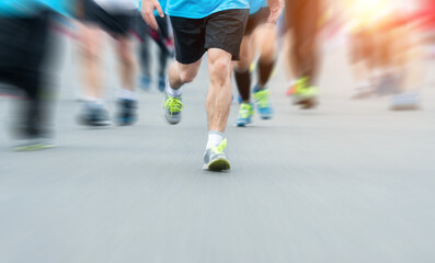 Naklejka premium marathon runners