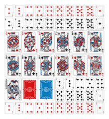 Playing Cards Deck Full Complete Red Blue Black