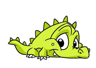 Small crocodile animal reptile character illustration cartoon