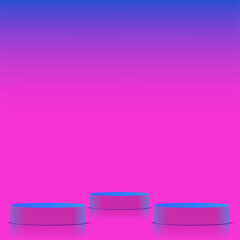 Abstract background with trendy color podium for presentation. Vector