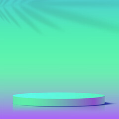 Abstract background with trendy color podium for presentation. Vector