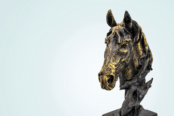  isolated horse head bust.