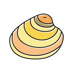 Fototapeta na wymiar hard-shell atlantic clam color icon vector illustration