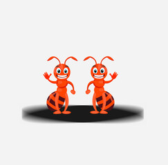 Cartoon isolated vector illustration of cute animal insect bee cute color.