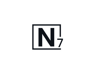 Obraz premium N7, 7N Initial letter logo