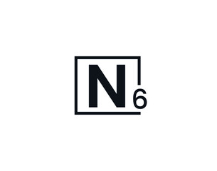 N6, 6N Initial letter logo