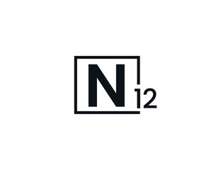 N12, 12N Initial letter logo