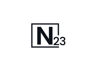 N23, 23N Initial letter logo
