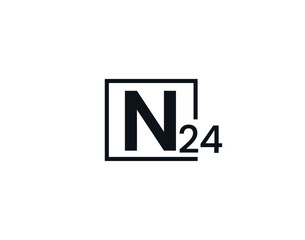 N24, 24N Initial letter logo