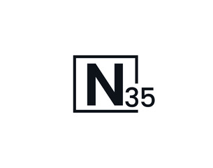 N35, 35N Initial letter logo