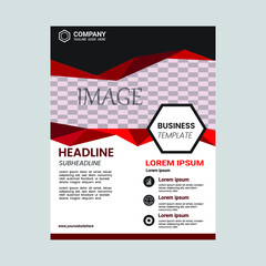 Corporate business cover and back page a4 flyer design template for print Abstract vector modern/ flyer design / brochure design template / annual report /book cover / in an A4 page