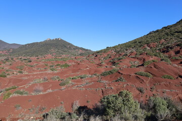 view of the "devil&rsquo;s canyon" located in Occitania, about thirty minutes from the Salagou lake and Saint-Guilhem-le-D&eacute;sert