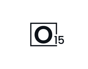 O15, 15O Initial letter logo