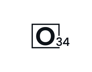 O34, 34O Initial letter logo