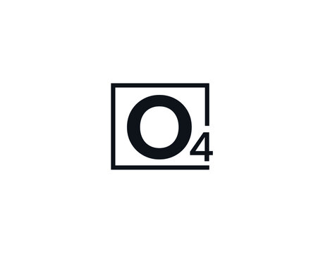 O4, 4O Initial letter logo