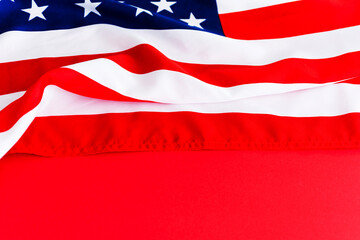 Closeup of american flag
