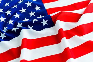 Closeup of american flag