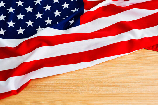 Closeup of american flag