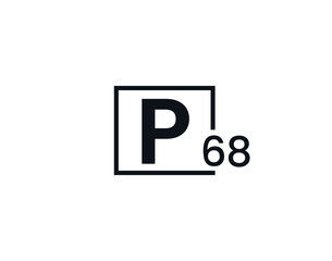 P68,68P Initial letter logo