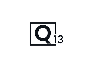 Q13, 13Q Initial letter logo