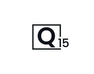 Q15, 15Q Initial letter logo