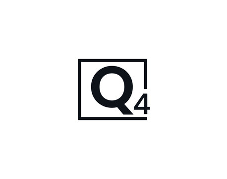 Q4, 4Q Initial letter logo