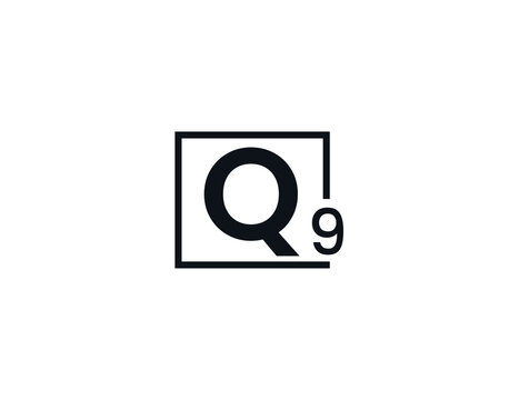 Q9, 9Q Initial letter logo
