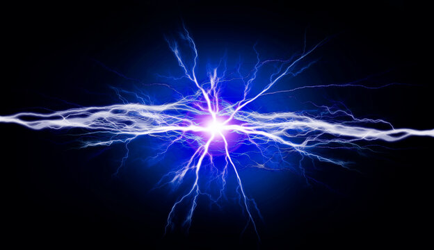 Pure Energy and Electricity Power in Blue Bolts