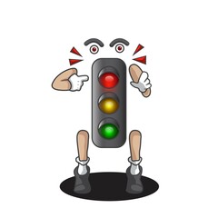 traffic sign cartoon character for children education